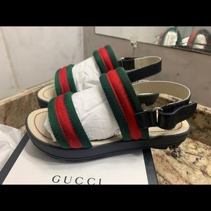 Gucci Web Kids Logo  Sandals